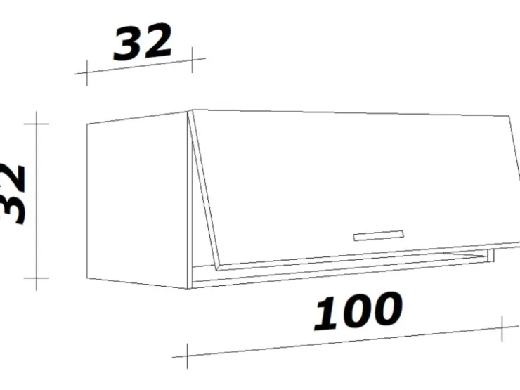 Flex-Well Classic Küchenschränke<Flex-Well Klappen-Küchen-Oberschrank Lucca 100 cm Weiß