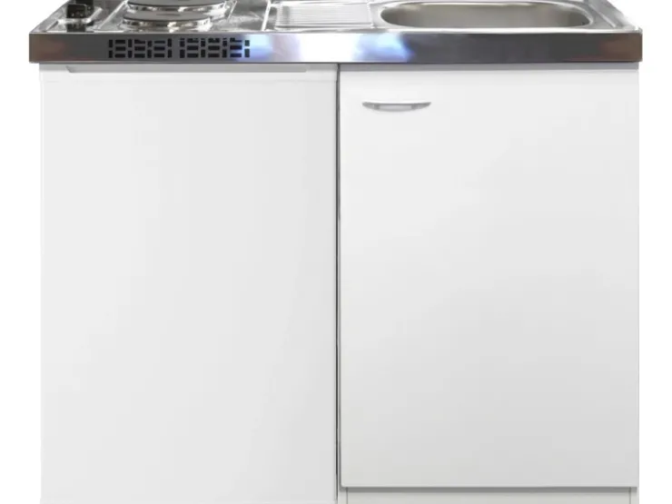 Sale Flex-Well Miniküche Pantry 100 cm Weiß