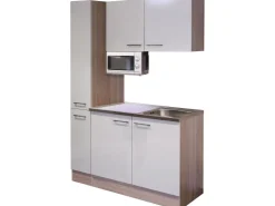 Sale Flex-Well Exclusiv Flex-Well Singleküche 130 cm Orlando Kaschmir Glanz-Sonome Eiche