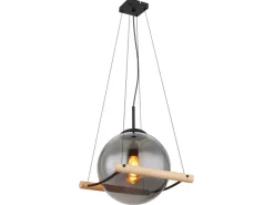Globo Kücheninseln<Hängeleuchte Leona Schwarz Ø 30 cm