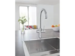 Clearance Grohe C-Auslauf Armatur und Boiler Red Duo L-Size Supersteel