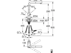 Best Grohe Einhand-Spültischbatterie Minta für Niederdruck Warmwasserbereiter