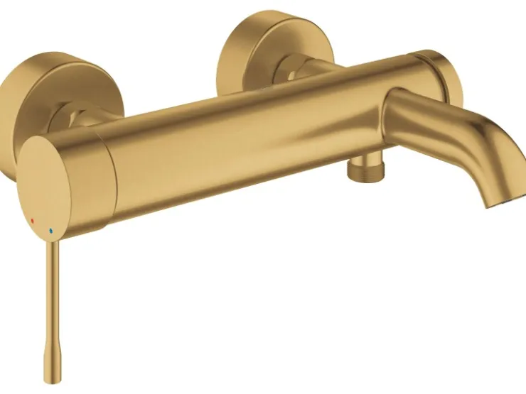 Grohe Einhebelmischer<Einhand-Wannenbatterie Essence Cool Sunrise gebürstet