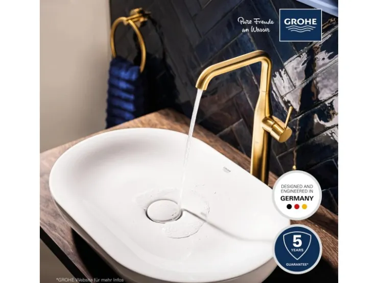Grohe Einhebelmischer<Einhand-Waschtischbatterie Essence XL-Size Cool Sunrise gebürstet
