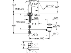 Einhand-Waschtischbatterie Essence M-Size Einhebelmischer