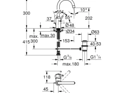 Sale Grohe Einhand-Waschtischbatterie Concetto L-Size Chrom
