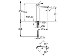 Outlet Einhand-Waschtischbatterie Eurodisc Cosmopolitan XL-Size Chrom Einhebelmischer