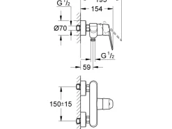Sale Grohe Eurodisc C Einhand-Brausebatterie DN 15