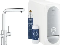 Grohe Einhebelmischer<L-Auslauf Starter Kit Blue Home Chrom