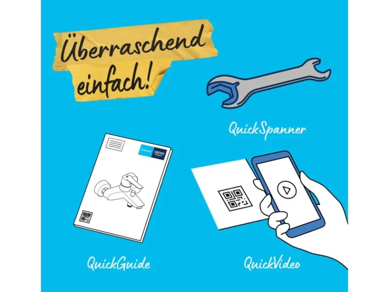 Clearance QuickFix Brausearmatur Start für die Wandmontage Einhebelmischer