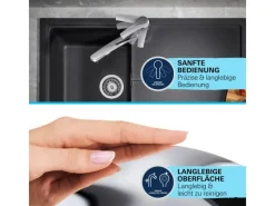 QuickFix  Einhand-Küchenarmatur Swift DN 15 Niedrig Schwenkbereich Chrom Einhebelmischer
