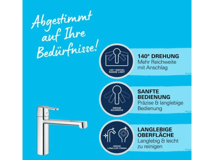 Outlet Grohe QuickFix Einhand-Küchenarmatur Get