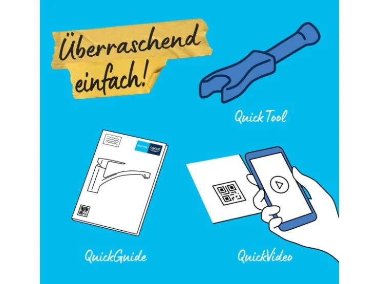 Outlet Grohe QuickFix Einhand-Küchenarmatur Get