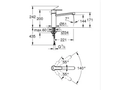 Outlet Grohe QuickFix Einhand-Küchenarmatur Get