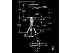Grohe Einbauküchen<QuickFix Küchenarmatur Get Chrom Niederdruck mit schwenkbarem Rohrauslauf