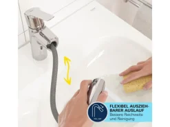 Online QuickFix Waschtischarmatur Start M herausziehbarer Auslauf 32 mm (1 1/4
