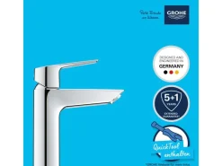 Online Grohe QuickFix Waschtischarmatur Start M-Size Push-open Ablaufgarnitur 1 1/4
