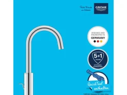 Clearance QuickFix Waschtischarmatur Start L-Size Zugstangen-Ablaufgarnitur 1 1/4