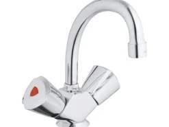 Grohe Zweigriffarmatur|Einhebelmischer<QuickFix Waschtisch-Einlochbatterie Costa Trend L-Size Chrom