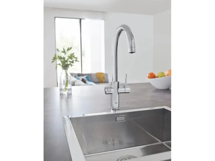 Grohe Einhebelmischer<Spültischbatterie Blue Home Start mit hohem Auslauf Chrom