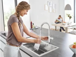 Grohe Einhebelmischer<Spültischbatterie Blue Home Start mit hohem Auslauf Chrom