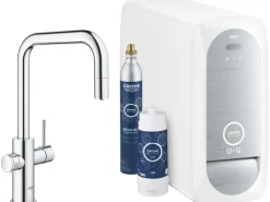 Grohe Einhebelmischer<U-Auslauf Starter Kit Blue Home Chrom