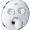 Unterputzmischer SmartControl mit 2 Absperrventilen Chrom rund Einhebelmischer