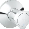 Best UP-Ventil Oberbau Costa Chrom Markierung blau mit Schubrosette Wandauslaufventil|Ersatzteile Küchenarmatur
