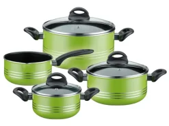 Clearance Kochtopf Set Milano Color 4 Teillig Grün Pfannen