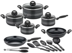 Discount GSW Kochtopf Set Milano Nero 16 Teillig