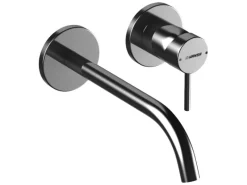 Clearance Waschtisch-Einhand-Wandbatterie Ausladung 22,5 cm PUBLIC in Chrom Einhebelmischer