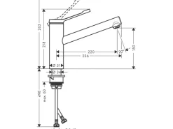 Hansgrohe Einhebelmischer<Einhebel-Küchenmischer Zesis M34 Lean 150 mm Chrom