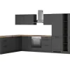 Clearance Held Möbel Held Küchen Winkelküche Kempten 360 cm mit E-Geräten Graphit/Grau