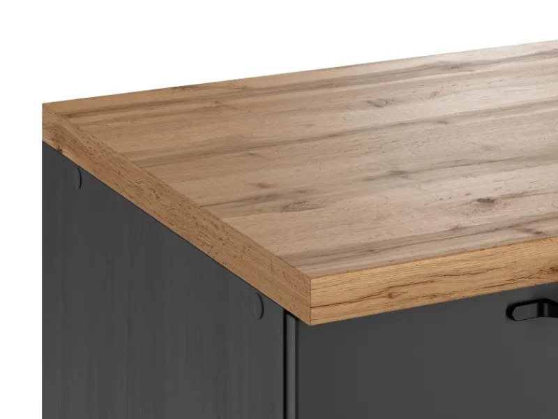 Best Held Küchen Winkelküche Kempten 300 cm Grau/Graphit mit E-Geräten /autark Winkelküchen|Kochfelder