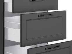 Best Held Küchen Winkelküche Kempten 300 cm Grau/Graphit mit E-Geräten /autark Winkelküchen|Kochfelder