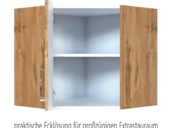 Discount Küchen-Eck-Hängeschrank Sorrento BxHxT 60x57x60cm WotanEiche Gefrierschränke|Kühlschränke