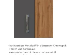 Best Held Möbel Küchen-Gefrierschrankumbau Sorrento 60x200x60 cm Anthr.-WotanEiche