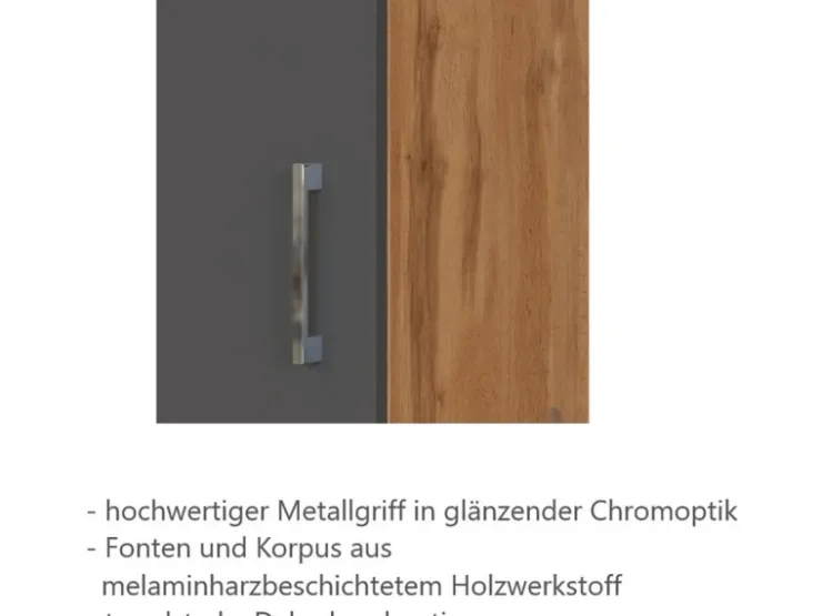 Best Held Möbel Küchen-Gefrierschrankumbau Sorrento 60x200x60 cm Anthr.-WotanEiche