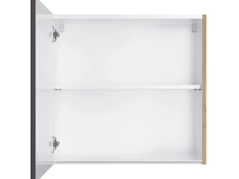 Best Küchen-Hängeschrank Turin 60 cm Graphit/Wotaneiche Küchenschränke