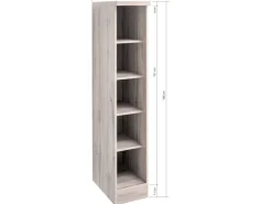 Held Möbel Kücheninseln|Küchenregale<Küchen-Midi-Regal Turin 30 cm Graphit/Wotaneiche Graphit-Wotaneiche