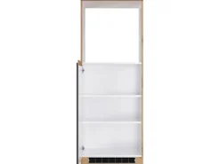 Outlet Küchen-OfenKüchen-Umbauschrank Turin 60 cm Graphit/Wotaneiche Herde