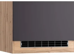 Outlet Küchen-OfenKüchen-Umbauschrank Turin 60 cm Graphit/Wotaneiche Herde