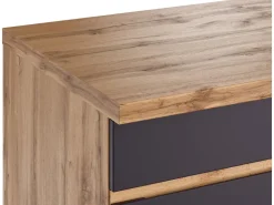 Discount Held Möbel Küchenunterschrank Turin 180 cm Graphit/Wotaneiche Graphit-Wotaneiche