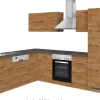 Hot Held Möbel Küchenzeile Sorrento 210/ 270 cm Wotaneiche Winkel
