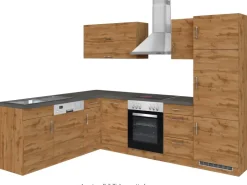 Hot Held Möbel Küchenzeile Sorrento 210/ 270 cm Wotaneiche Winkel