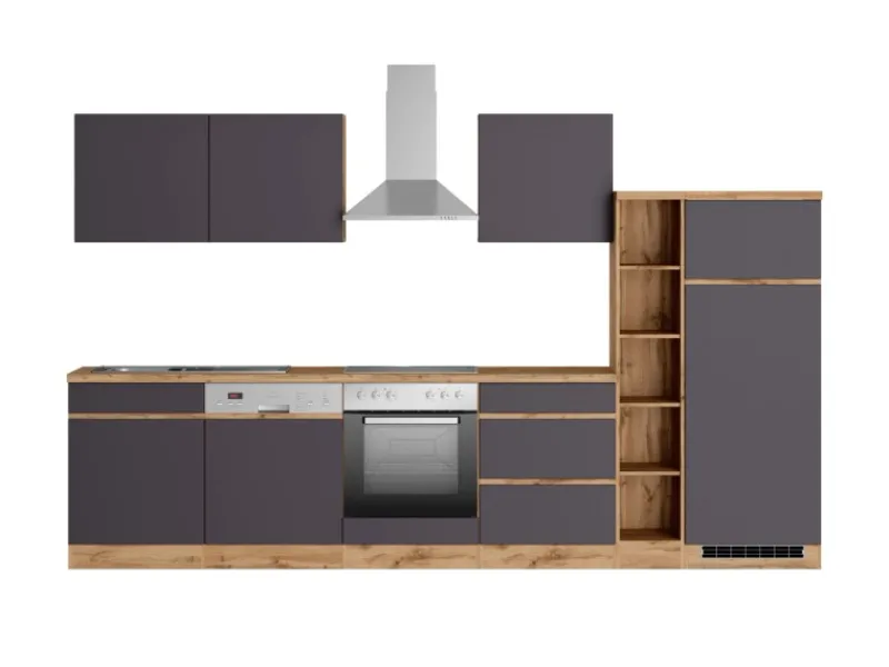 Outlet Küchenzeile Turin 330 cm mit E-Geräten Einbauküchen