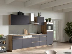 Sale Küchenzeile Turin 390 cm mit E-Geräten Kühlschränke|Einbauküchen