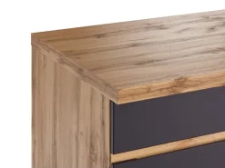 Held Möbel Einbauküchen<Küchenzeile Turin 330 cm ohne E-Geräte Graphit-Wotaneiche
