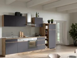 Discount Küchenzeile Turin 330 cm ohne E-Geräte Küchenregale|Einbauküchen