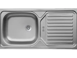 Spülenunterschrank Turin 120cm mit GSP-Blende Graphit/WotanEiche Küchenschränke